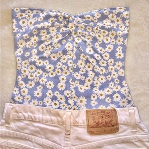 Floral Wrap Strapless Bodysuit